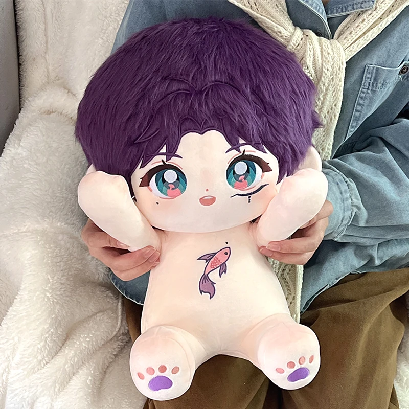 Anime Love and Deepspace Rafayel Cosplay Fluffy 40cm Cotton Maumet Cartoon Sitting Position Puppet Naked Baby Xmas Gift