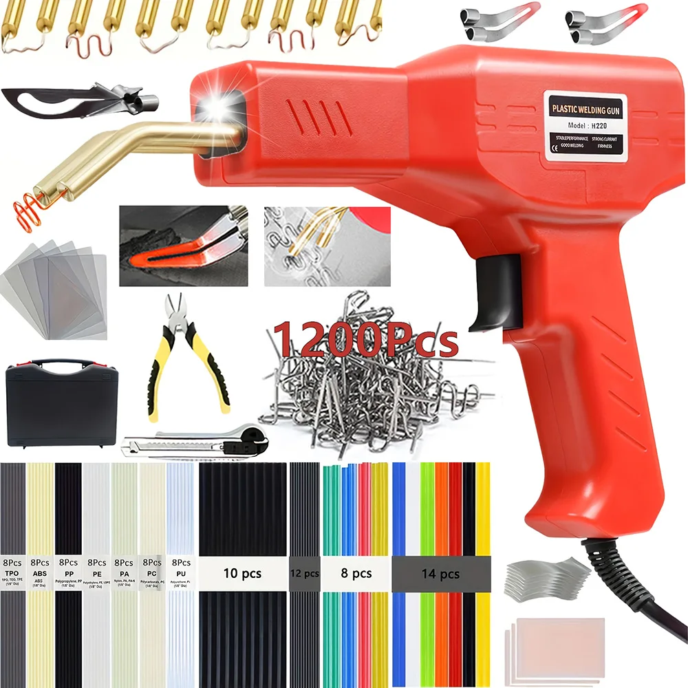 

220 Вт/50 Вт 2 в 1, обновленный горячий степлер, сварочный пистолет для пластика, инструмент для ремонта автомобильного бампера для различных пластиковых трещин