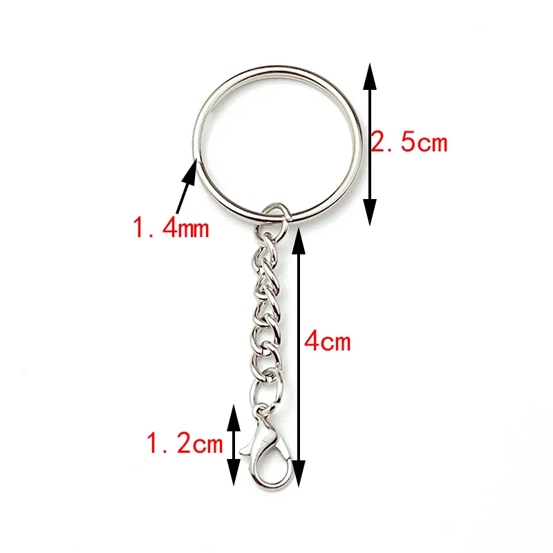 20-100Pcs 20-25mm Metall Schraube Pin Schlüssel Ring Schlüssel Kette Runde Draht Offenen Kreis DIY schmuck Spielzeug Anhänger Herstellung Zubehör Großhandel – Detail 1