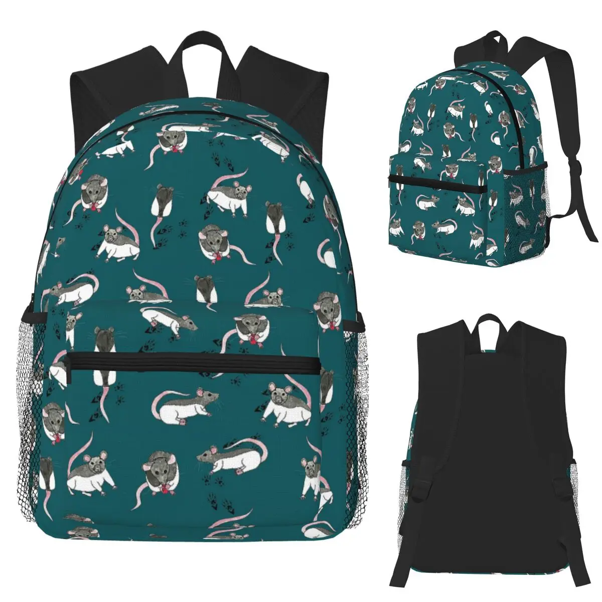 

Rats Student Backpack School Bag Hiking Travel Daypack for Boys Girls Bookbag Shoulder Bags