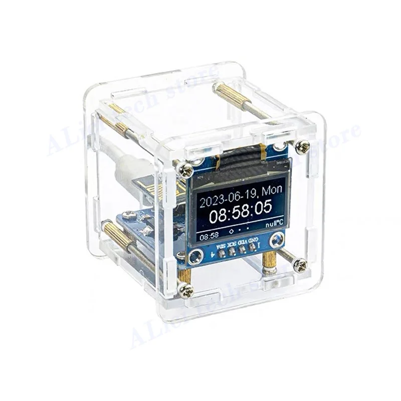 DIY Digital Clock Kit ESP8266 MINI Weather Clock WIFI Soldering Practice Electronic Multifunctional Weather Station
