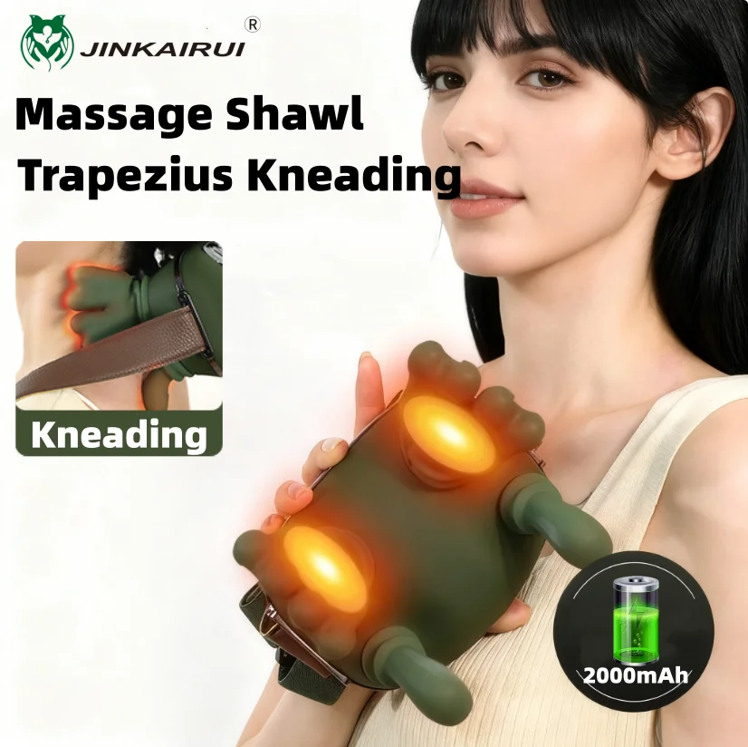 

Jinkairui Wireless Neck Massager Imitates Human Hands to Knead Massage to Relieve Neck/Shoulder painMmassage Shawl