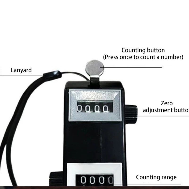 Golf Strokes Counter 4 Digit Golf Score Shot Strokes Counter Clickers with Lanyard Reset Button Outdoor Sport Scoreboard