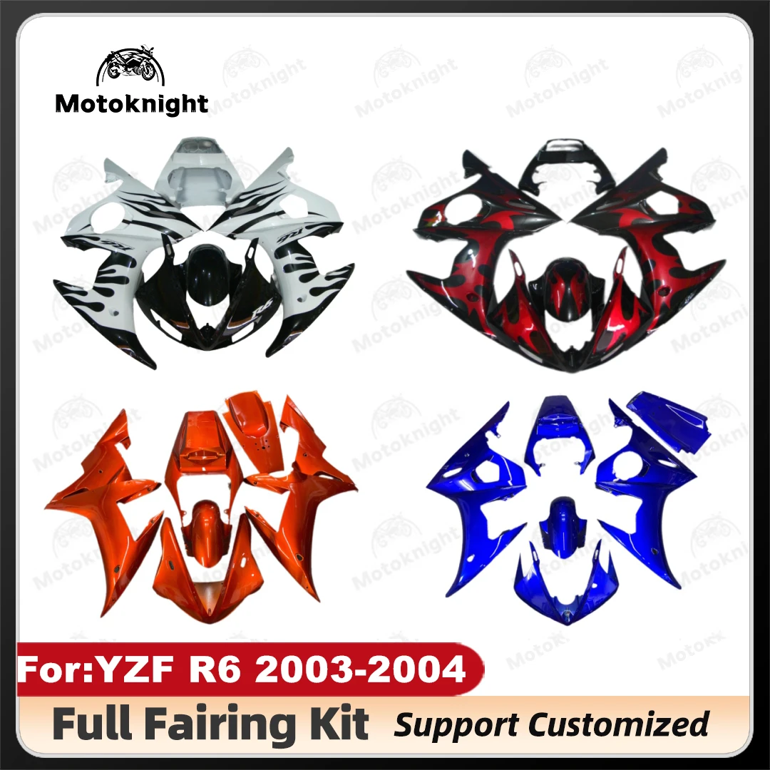 

Motorcycle Injection mold full Fairing kit fit for Yamaha YZF R6 03 04 YZF-R6 2003 2004 model bodywork Plastics fairings kits