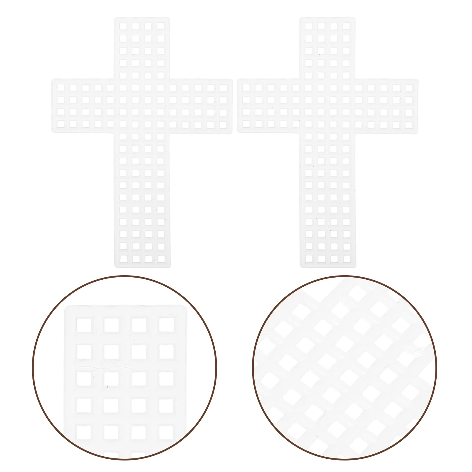 

20Pcs Kids Weaving Mesh Canvas Cross Shape Creative Plastic Grid Sheets DIY Craft Embroidery Knitting Supplies