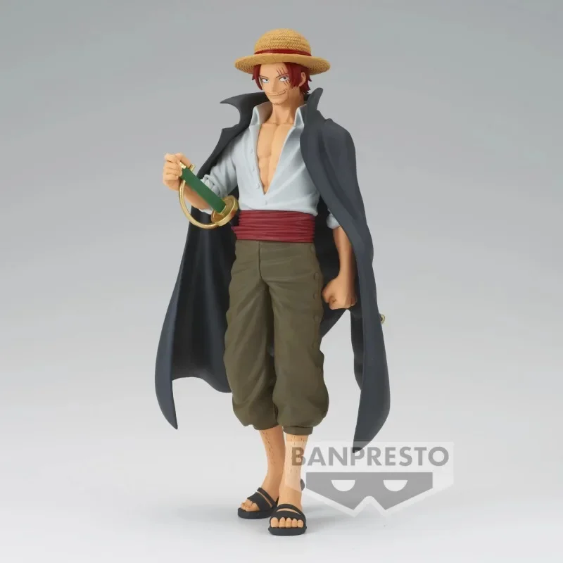 Bandai Original Banpresto Anime One Piece DXF THE Grandline Men Shanks PVC Figure Action Figures Collection Model Toys