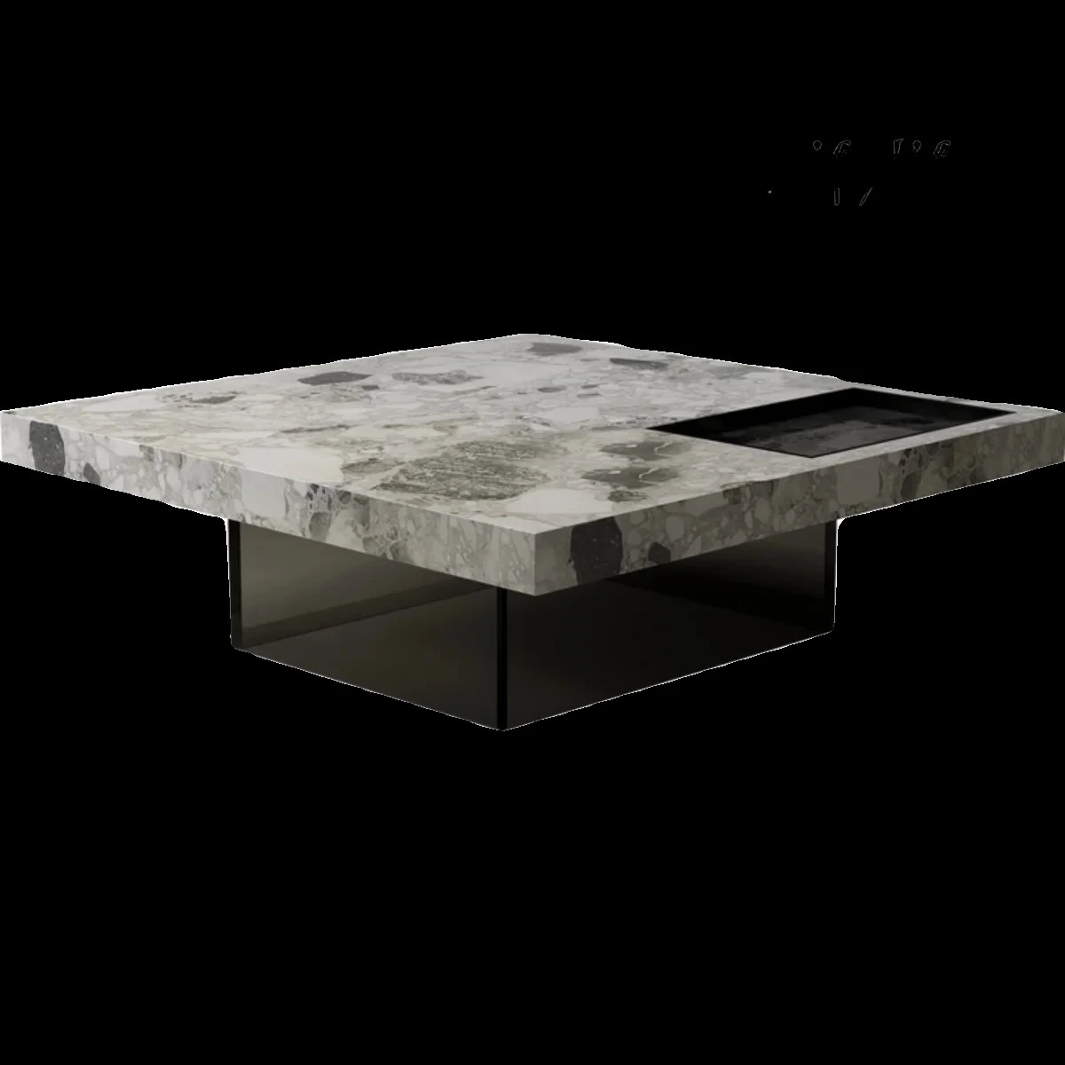 

Квадратный журнальный столик из натурального мрамора, итальянский минималистичный журнальный столик для небольшой квартиры
