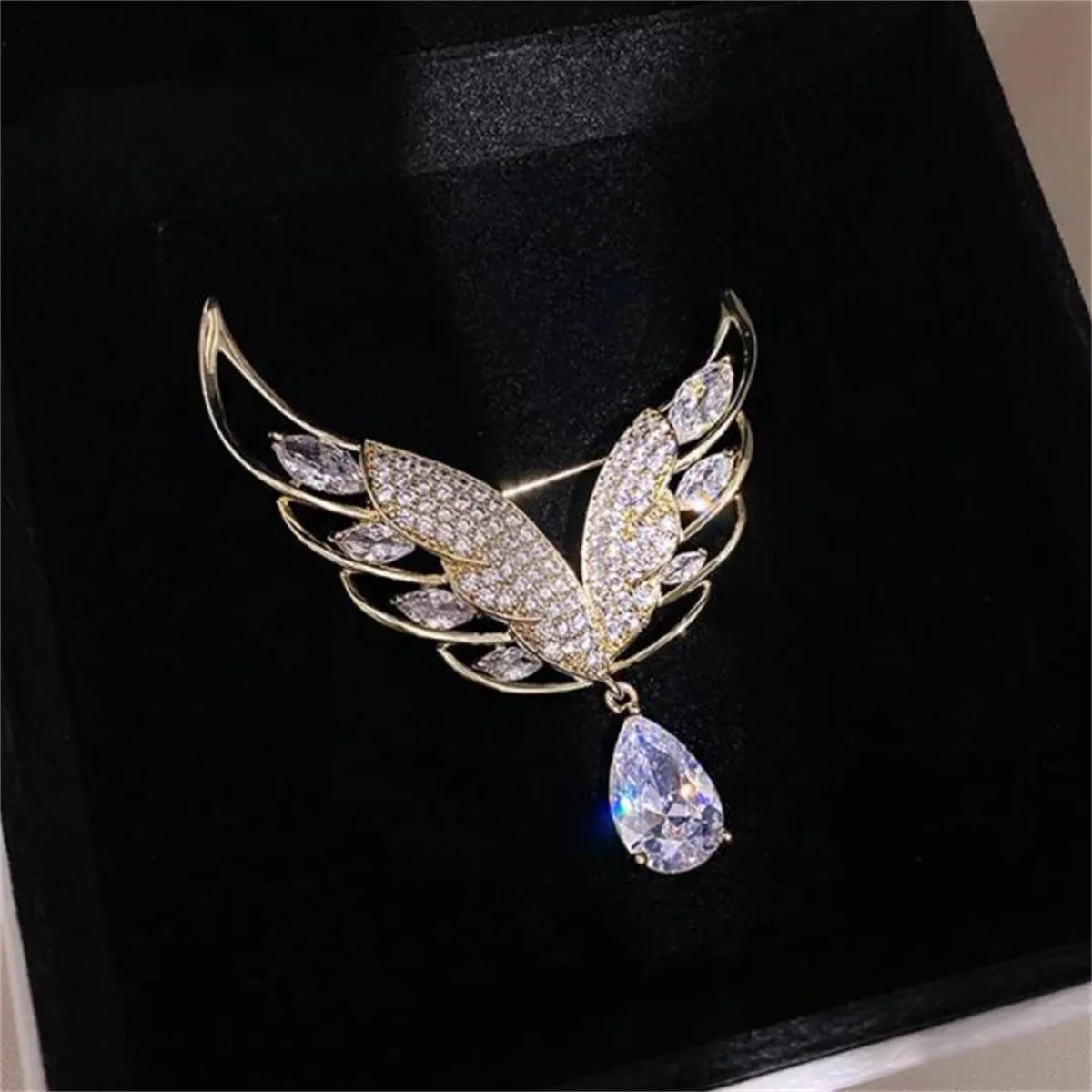 Angel Wing Brooch Retro Palace Style Fashion Brooch Pin Exquisite Versatile Jewelry Party Dance Fashion Week Accessories Gifts