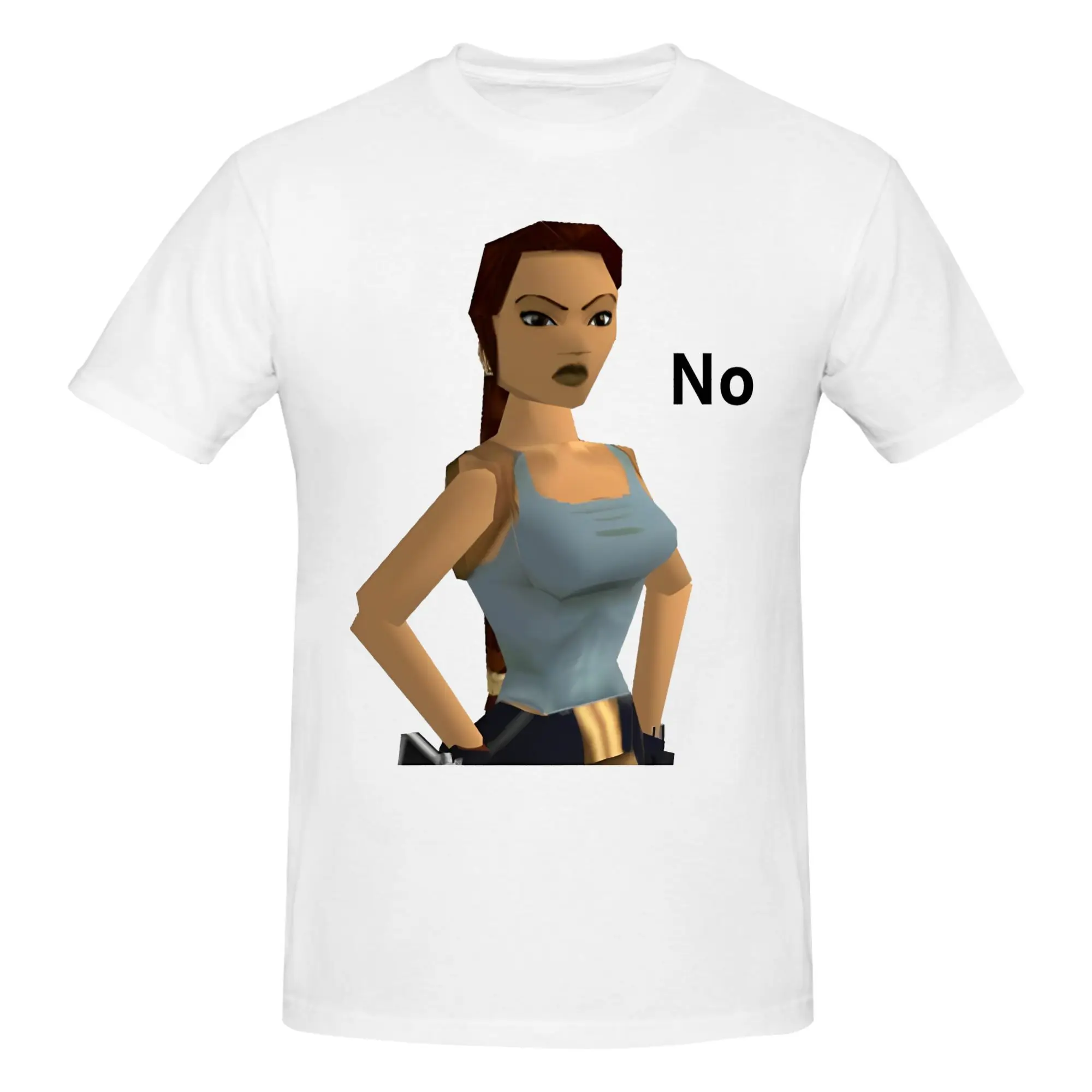

Casual Tomb Raider Lara Croft NO Tshirts Men Cotton Short Sleeve O-neck Summer TopsTops