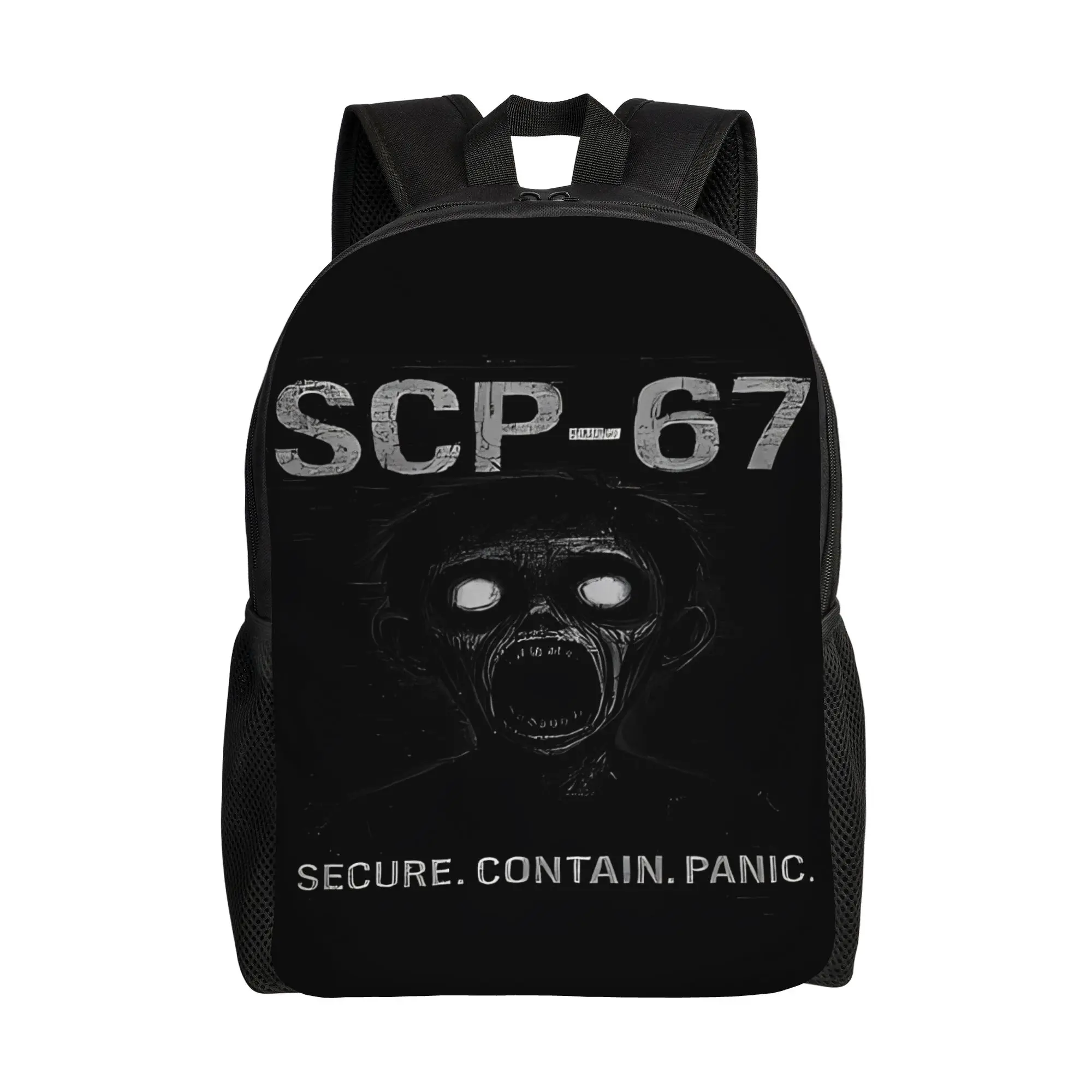 

SIX SEVEN Containment Neon Gamer Sci Fi Streetwear SCP Foundation Schoolbag Large Capacity mochila Horror Aesthetic Backpack
