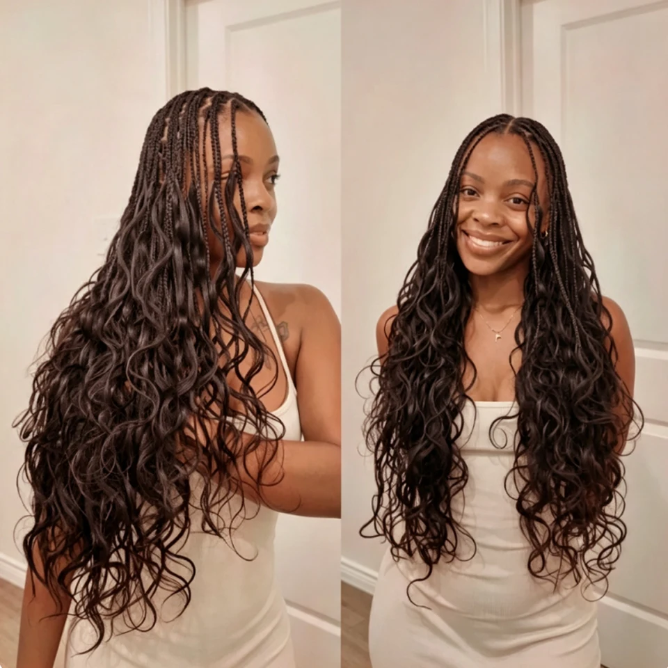 Marrón chocolate plumas crochet cabello humano body wave extensiones doble draud nudos milagros crochet 100% cabello humano 2