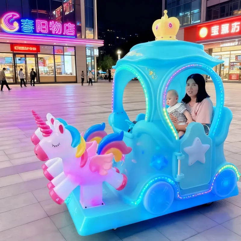Manufacturer Direct Square Luminous Bumper Car Double Electric Amusement Ride for Night Market Shopping Mall Entertainment