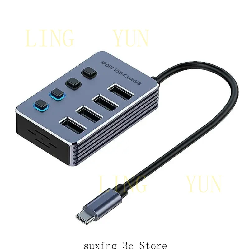 Z  USB3.0 Adapter Dock Station Featuring 4/7/10 Port 5Gbps DC2V for Fast Data Trans