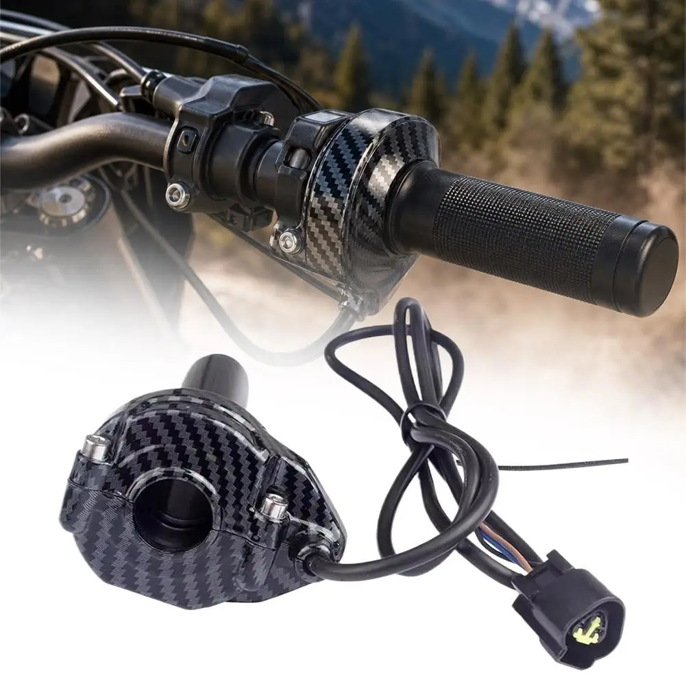 For Sur Ron Light Bee S X Electronic Throttle Handle, Carbon Fiber Patterned Motorcycle Electronic Throttle Handle