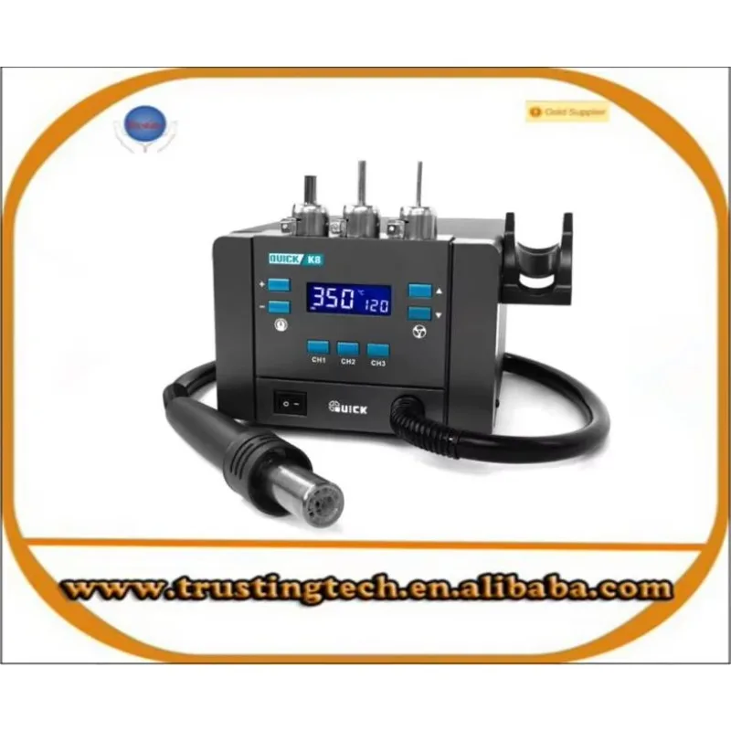 QUICK K8 1000 Вт Станция горячего воздуха Вентилятор горячего воздуха Сварочная паяльная станция Тепло 110 В 220 В для SMD SMT BGA Сварочный ремонт