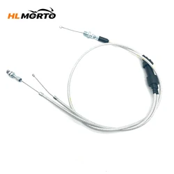 1pcs Motorcycle Dual Throttle Cable For KEIHIN PZ30 PZ30mm Accelerate Pump Carburetor Honda Yamaha Suzuki KTM ATV Dirt Bike