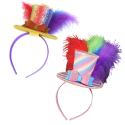 Blossom Hairband Sequins Rainbow Hat Party Headband Festival Celebration Headwear Family Gathering Glittering Headhoop