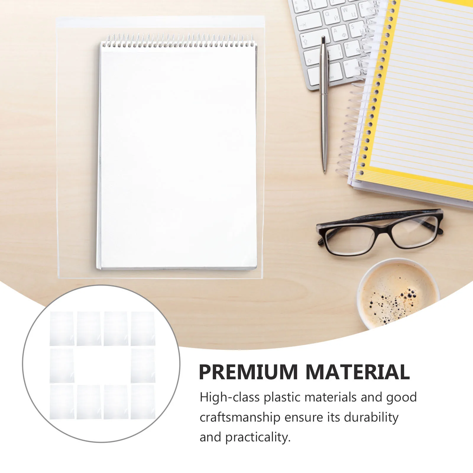 

10 Pcs Document Organizer Bag Storage Pouch File Transparent Travel Multipurpose Sealable for Documents Pockets