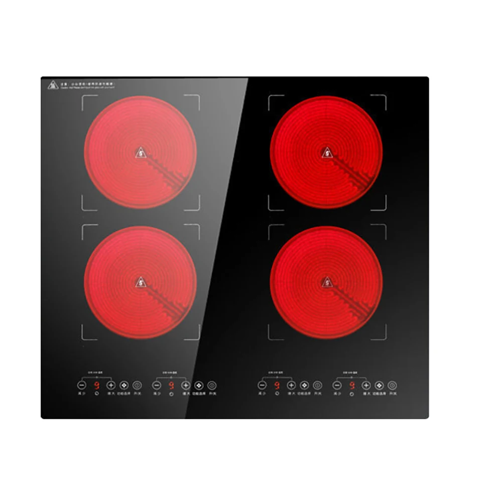 Customized 220V 4 Burner Flat Commercial Induction Cooker Electric Stove Ceramic