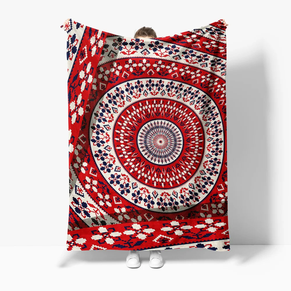 

Декоративное одеяло в стиле бохо с этническим узором и мандалой, ковер, покрывало для дивана, домашний текстиль, подарок