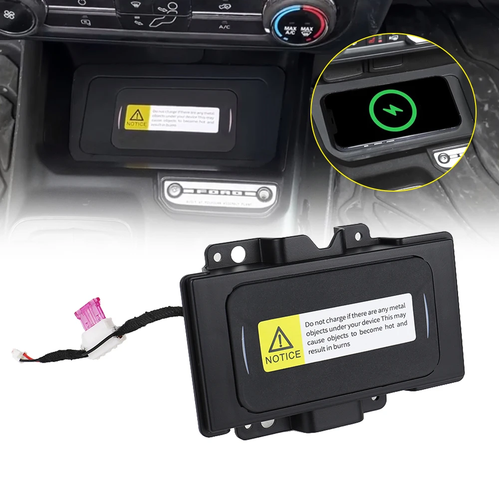 Upgraded 15W Wireless Charger Console Wireless Charging Pad for Ford Bronco 2021 2022 2023 2024 2/4-Door Accessories