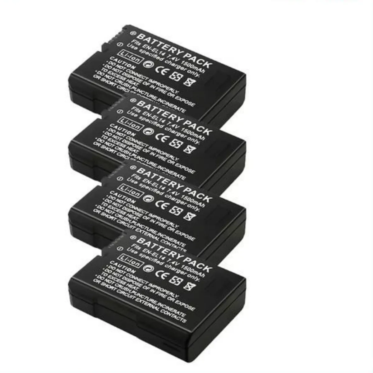 4Pcs EN-EL14a EN-EL14 Battery for Nikon D5500 D5600 D3400 D3500 D5100 D5200 D5300 D3100 D3200 D3300 COOLPIX P7700 P7800 Camera