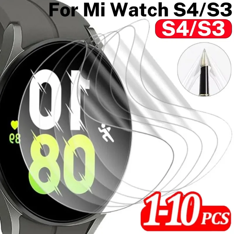 

10/1PCS Soft Hydrogel Film for Xiaomi Watch S4 Smartwatch Protective Films Flexible Screen Protectors for Mi Watch S3 Covers