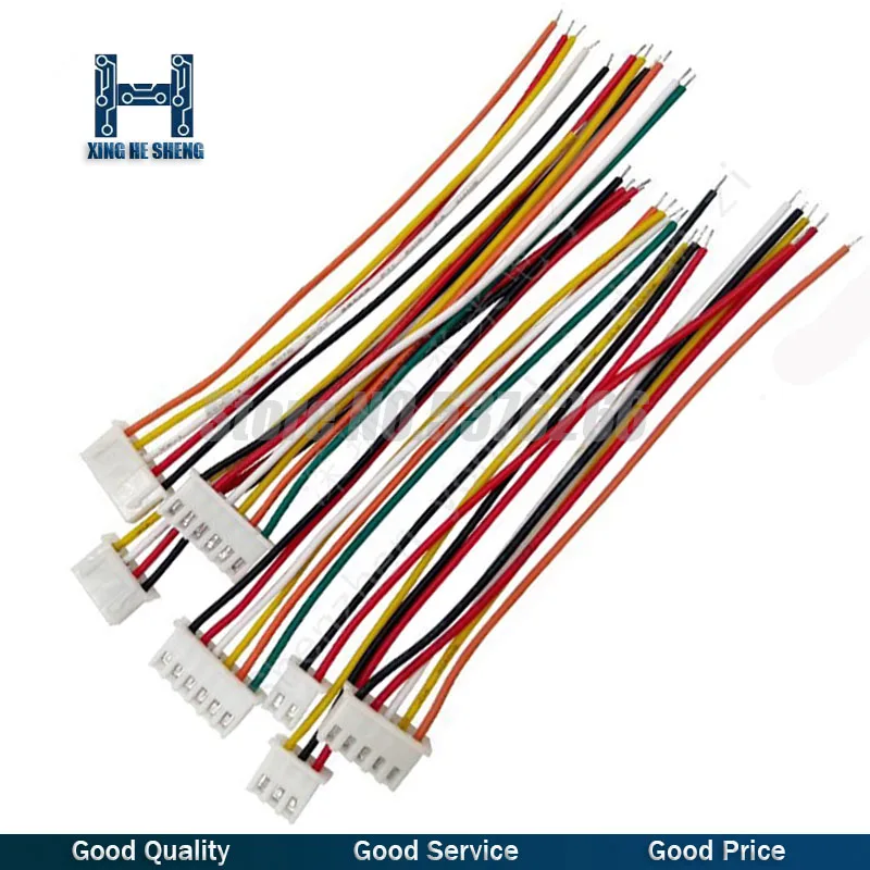 5Sets JST XH2.54 Wire Cable Connector 2.54mm 2/3/4/5/6/7/8/9/10/11/12 Pin Pitch Male Female Plug Socket 20cm Wire Length 26AWG