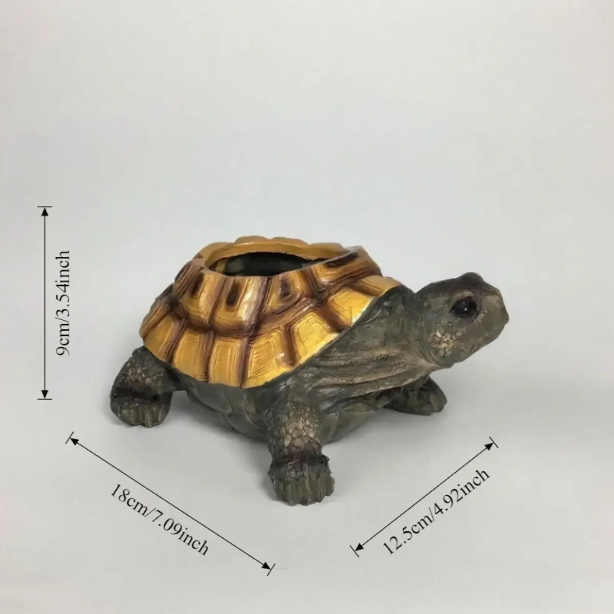 Realistic Turtle Succulent Flower Pot, Decorative Garden Pots, Garden Planters, Resin Animal Planter with Drainage Hole for Indoor Outdoor Plant, Exquisite Vintage Pottery Vibe Garden Decor for Balcony Yard, Unique Gift for Plant Lovers