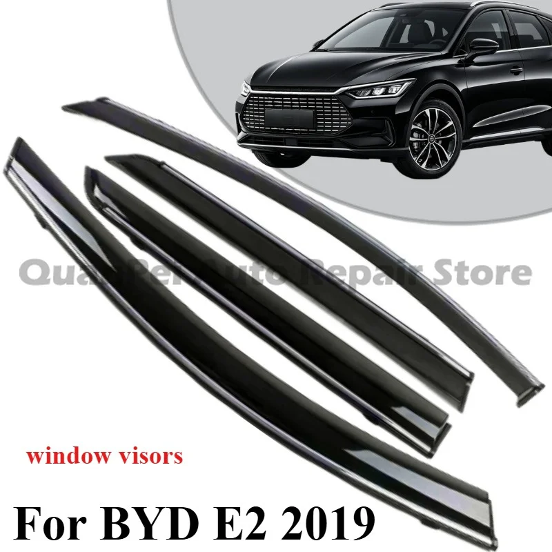 Sturdy side deflectors For BYD E2 2019,no drilling easy install,reduce wind noise and prevent rain splashing into the car cabin