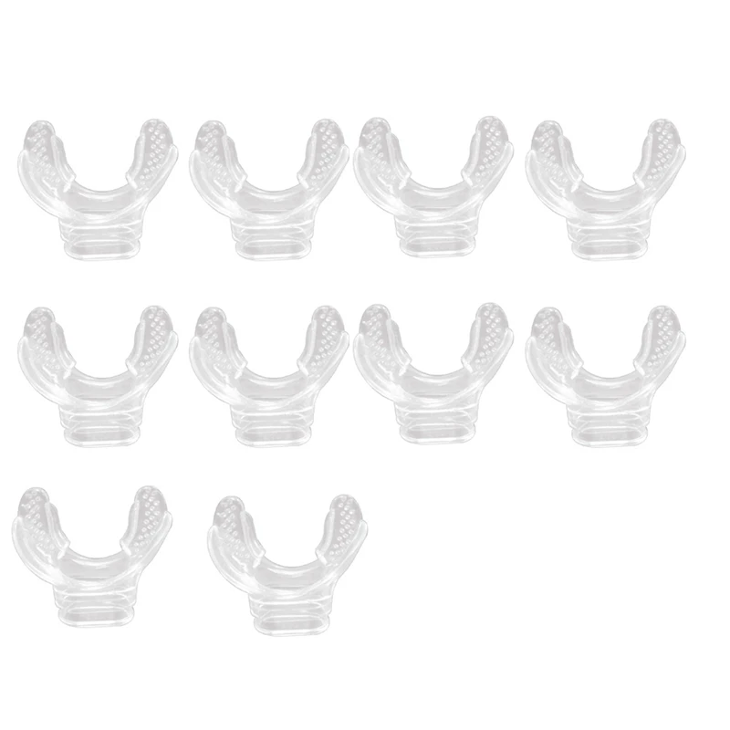 10PC Silicone Scuba Diving Mouthpiece Regulator Snorkel Mouth Piece Dive Gear On-Toxic Anti-Allergy Safety Silicone