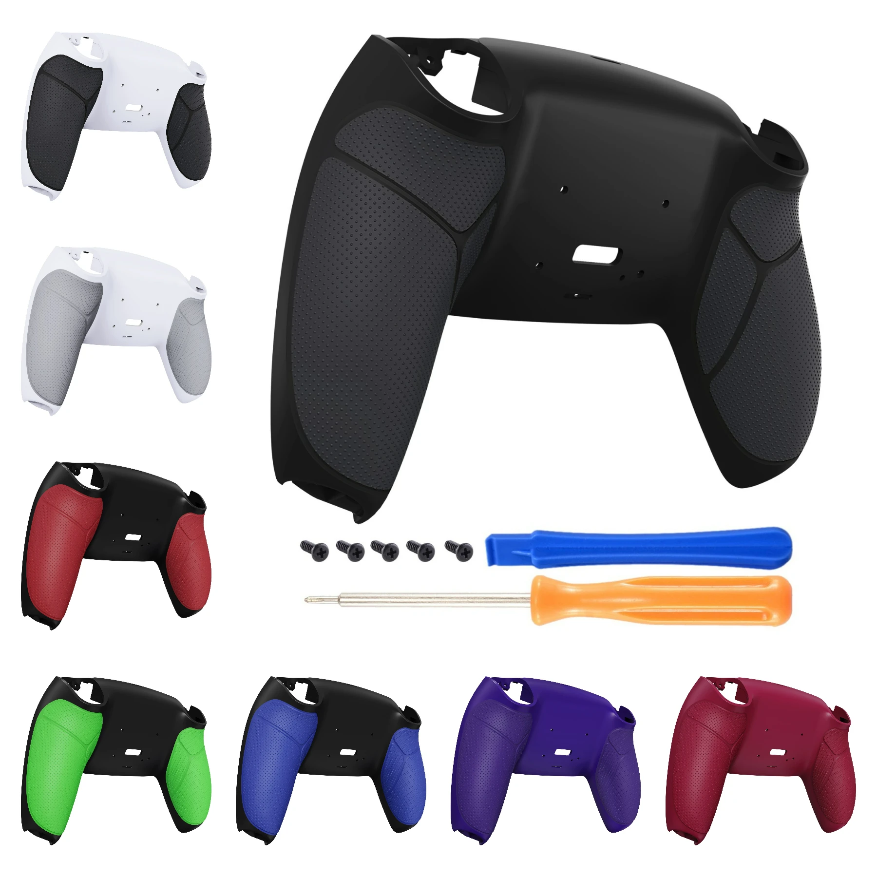 eXtremerate Performance Gumowany uchwyt Zaprojektowana ponownie tylna obudowa dla kontrolera PS5 Zestaw RISE Remap