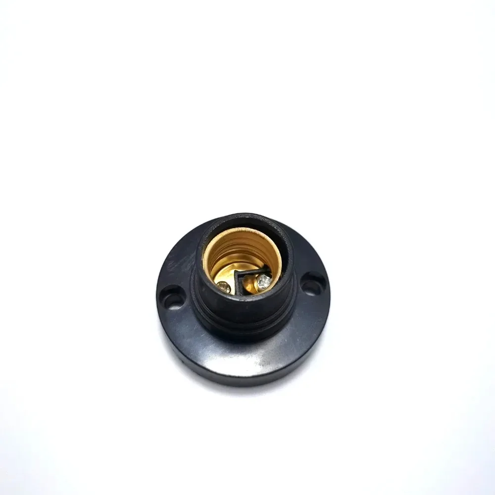 1/2/10Pcs E14 Screw Round Conversion Flat LED Lamp Holder 6A DIY Desktop Small Screw Led Lighting Head Base Socket Black