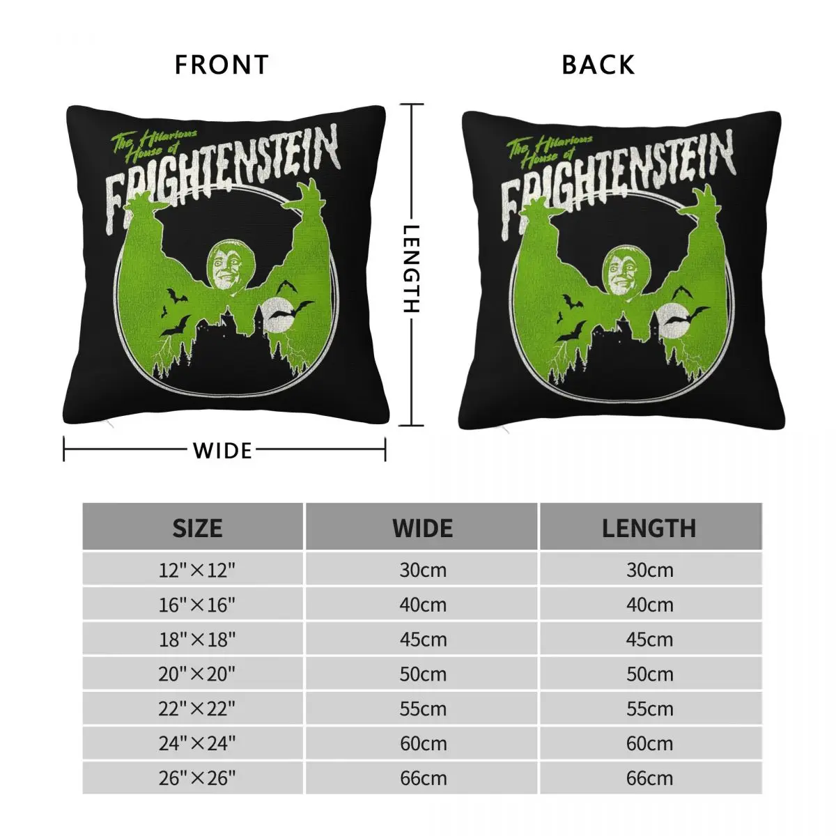 Hilarious House Of Frightenstein Square Pillowcase Polyester Linen Velvet Pattern Decor Throw Pillow Case Sofa Cushion Cover 18