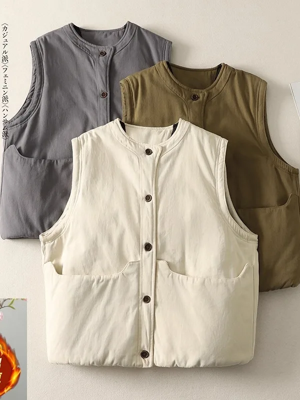 

Warm Cotton Vest Jaet Women Winter Faion Loose Thiened Casual Sle Dreng in the Sun Poem by Night 2025 Winter Colle...