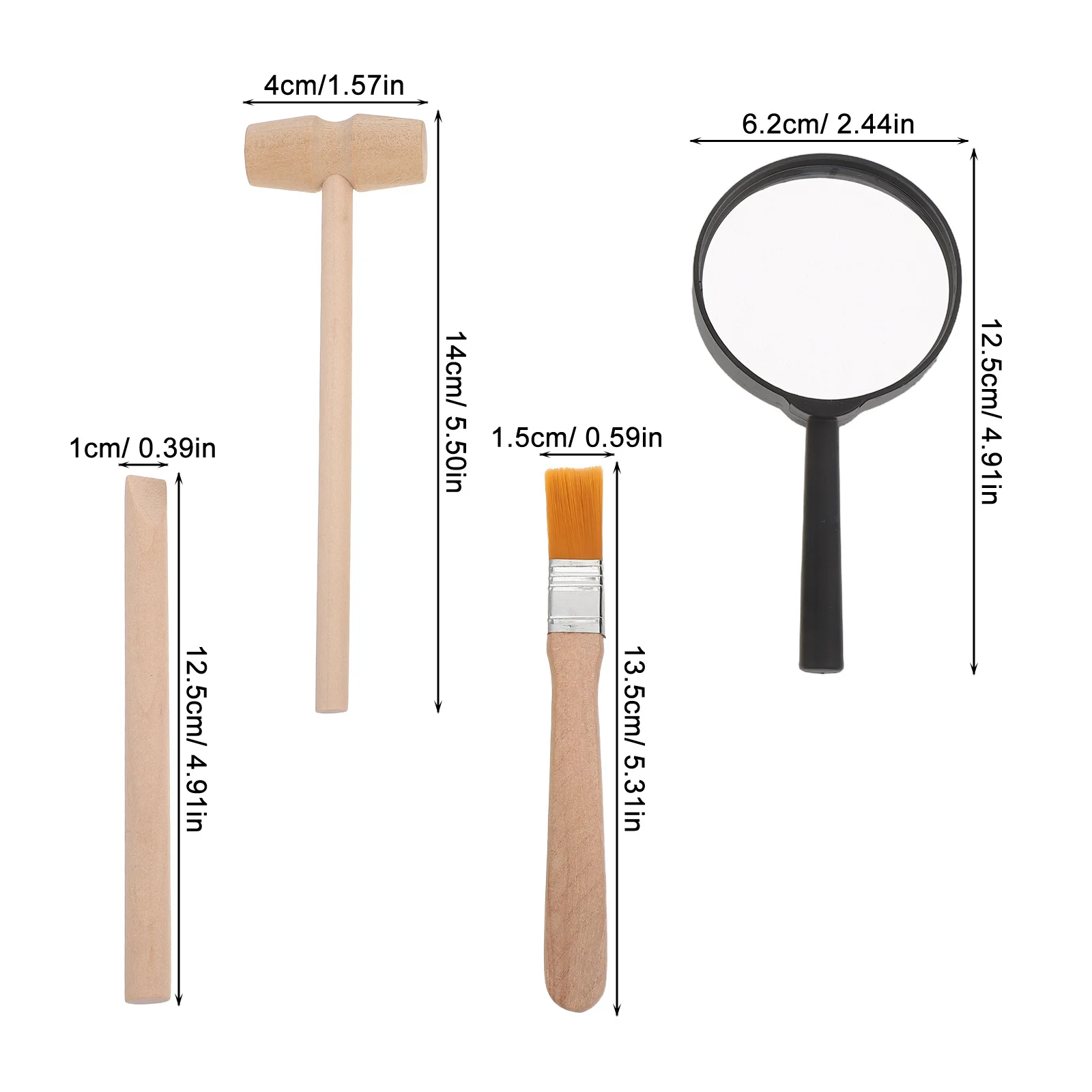 1 комплект детского набора для раскопок - реалистичные археологические инструменты для раскопок для детей, открытие сокровищ