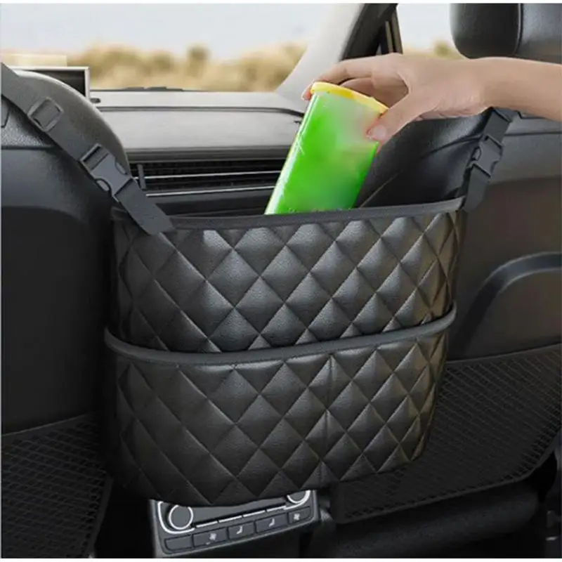 Purse Holder For Car Between Seats Between Seat Handbag Storage Organizer Bag Front Seat Storage Barrier Leather Seat Back