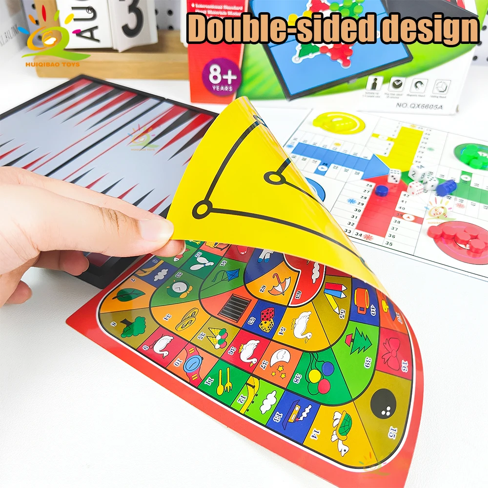 Nuovo gioco da tavolo magnetico 5 in 1 Giocattoli da tavolo Design a doppia faccia Cinque giochi Giochi di società Giochi sociali Giocattoli Regali per bambini adulti