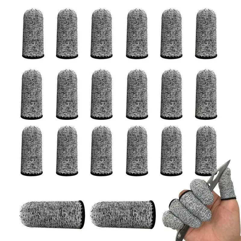 Cut Resistant Finger Cots 20pcs Anti Cut Protective Finger Sleeves Reusable Thumb Cots For Professionals And Enthusiasts