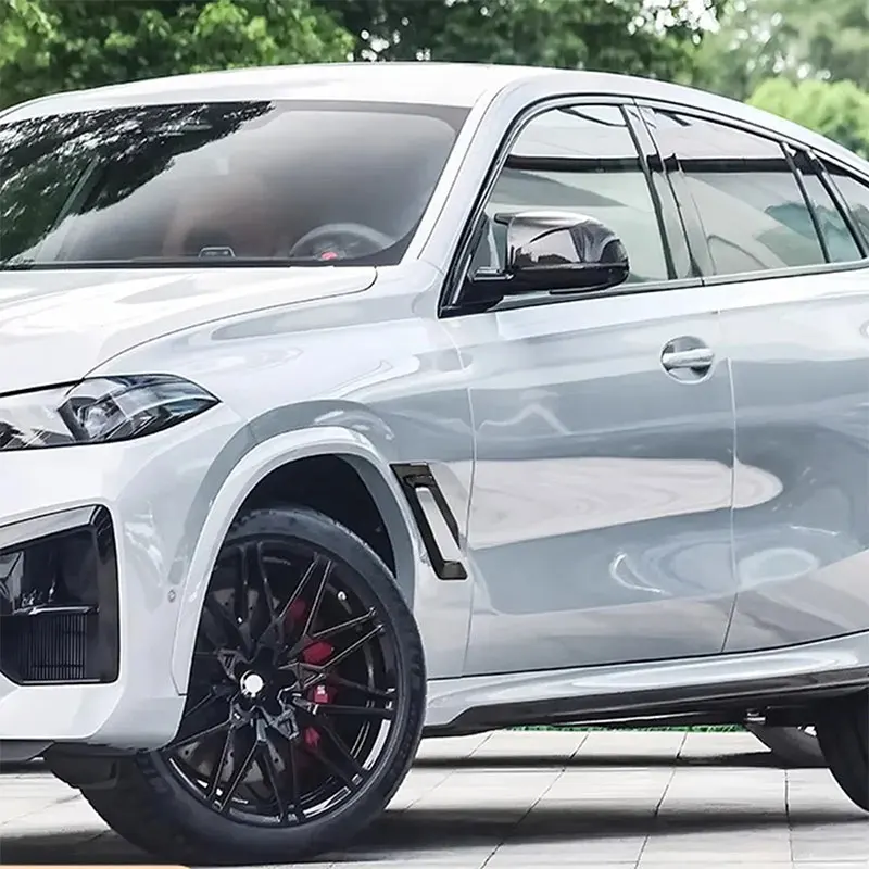 For BMW X6 G06 2020-2025 ABS Black Car Side Fender Sticker Shark Gill Air Flow Wing Vent Trim Car accessories