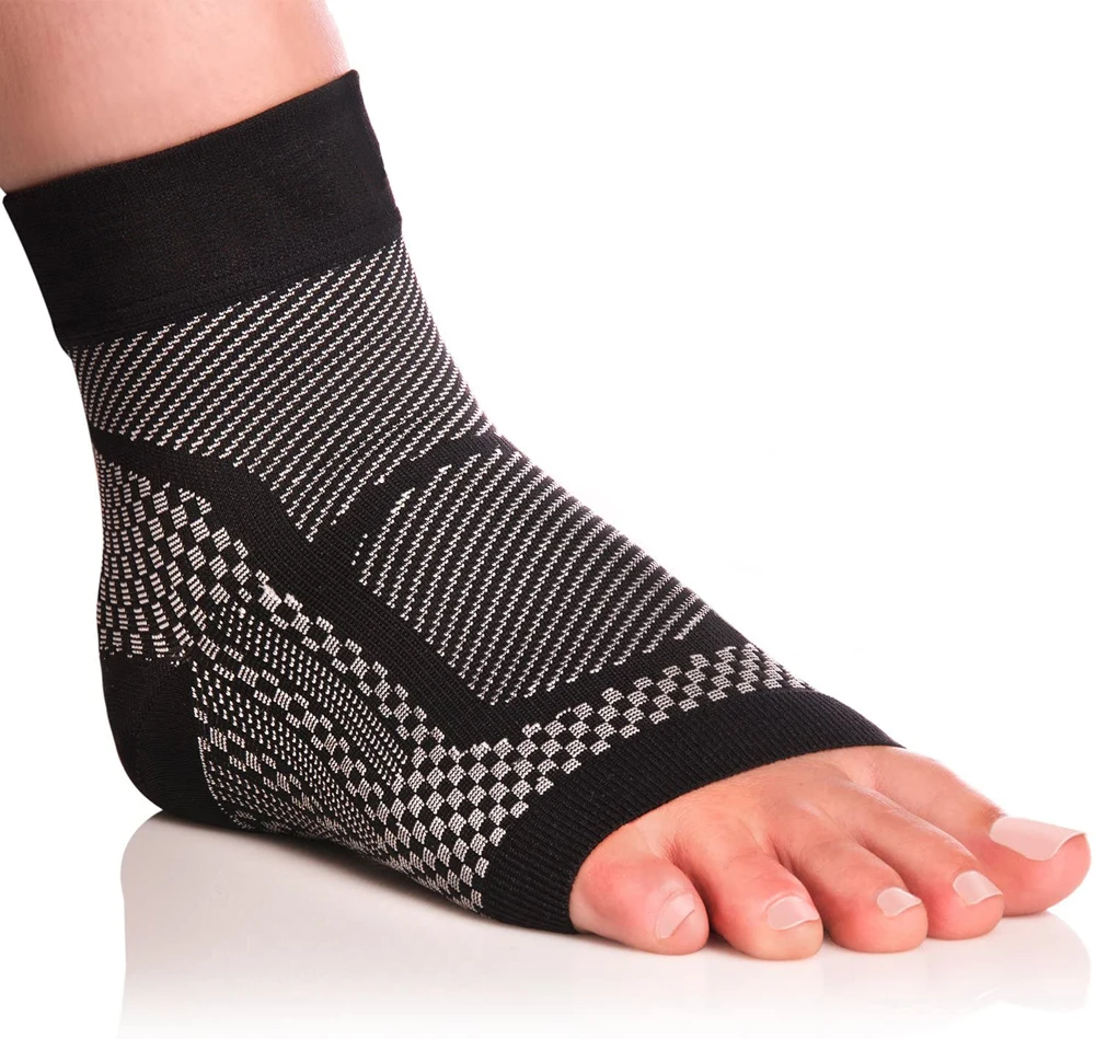 1Pair Ankle Brace Compression Sleeve,Relieves Achilles Tendonitis, Plantar Fasciitis Sock for Reduces Swelling & Heel Spur Pain