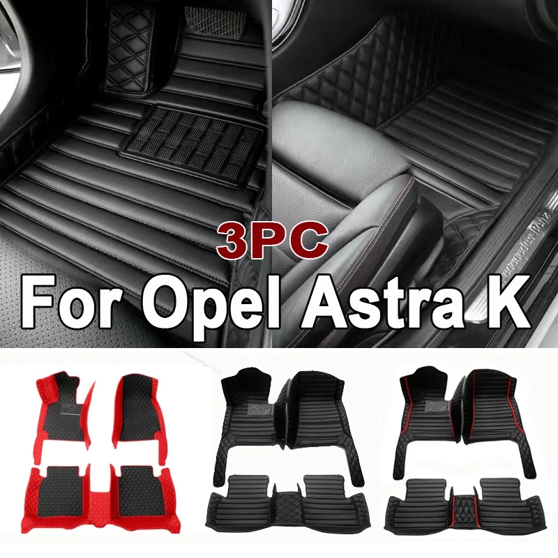 

Custom Auto Luxury Leather Car Floor Mat For Opel Astra K 2016 2017 2018 2019 2020 Car Mat Full Set Women Waterproof Accessories