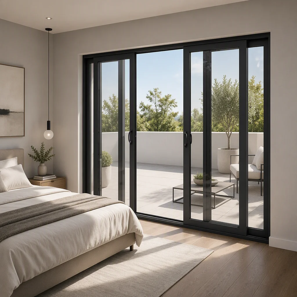 Aluminum Door Patio Australian Double Glazed Sliding Door Villa Exterior/Interior Balcony Stacker Sliding Glass Door