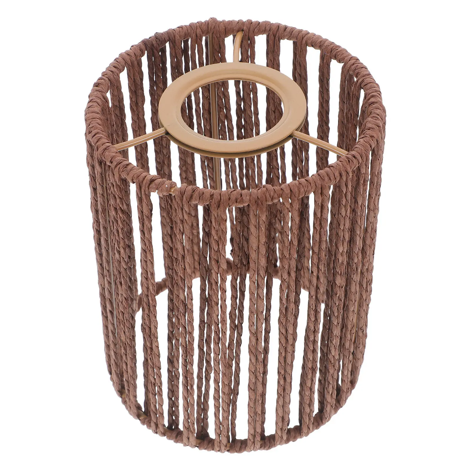 

Chandelier Lamp Shade Paper Rope Small Boho Handwoven Cylinder Mini Cover for Pendant Floor Wall Light Fixture
