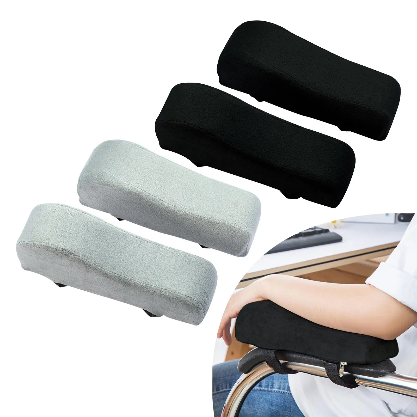 2Pcs Armrest Cushions Removable Cover Reusable for Office Chair Computer Chair Gaming Chair Rocking Chair Home
