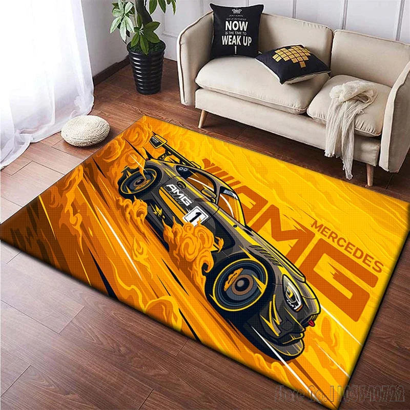 Tapis Lea Cartoon Racing Speed 95 et Passion, décor pour salon, chambre d'enfant, canapé, HOKids, polymères de sol, 120x160cm