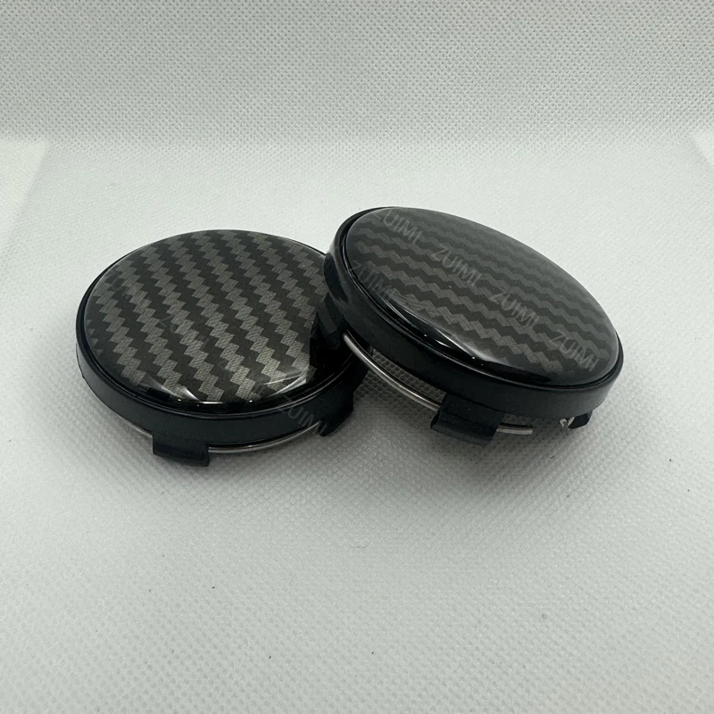 4Pcs 60mm 3D Carbon Fiber Car Wheel Center Hub Cap Dust-proof Cover Universal Auto Wheel Center Hub Caps Cover Kit Accessories