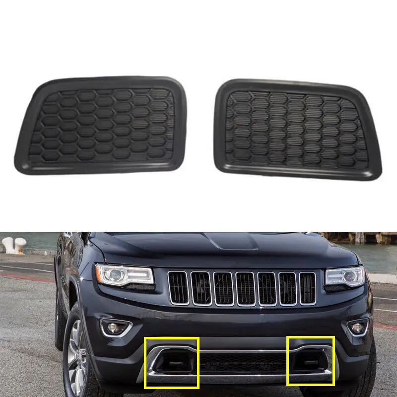 

Front Lower Grille Tow Hook Cover For 2014-2016 Jeep Grand Cherokee 68143098AC 68143099AC