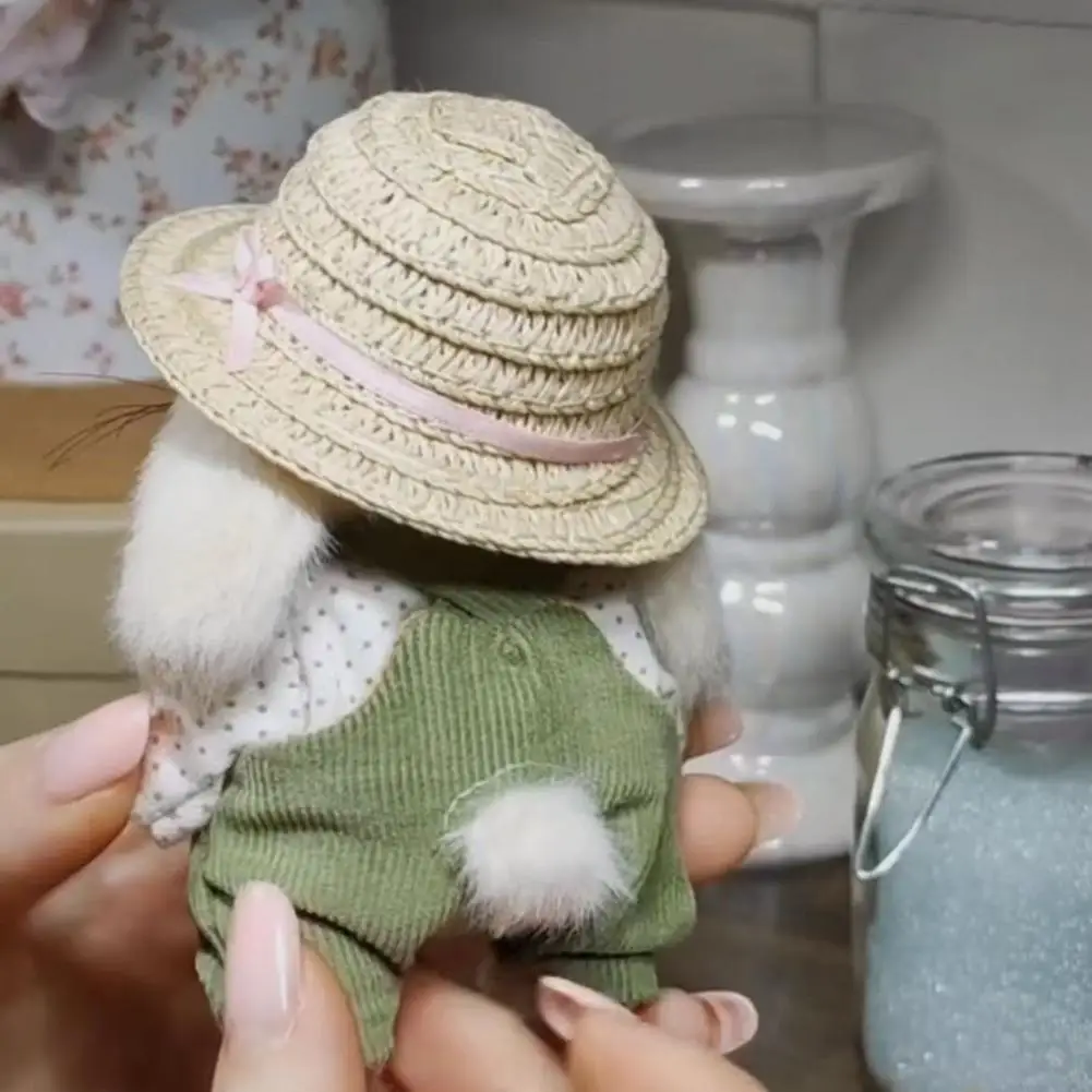 Hot Gardener Cute Bunny Doll Plush Stuffed Toy Cloth Doll Pendant Girlfriend Birthday Gift Kawaii Dress Up Doll 14cm Gifts