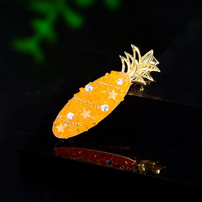 

Carrot Hair Accessories Korea Personality Imitation Crystal EdgeHairpin Top Clip Press Hair Clip Accessories Bangs Clip